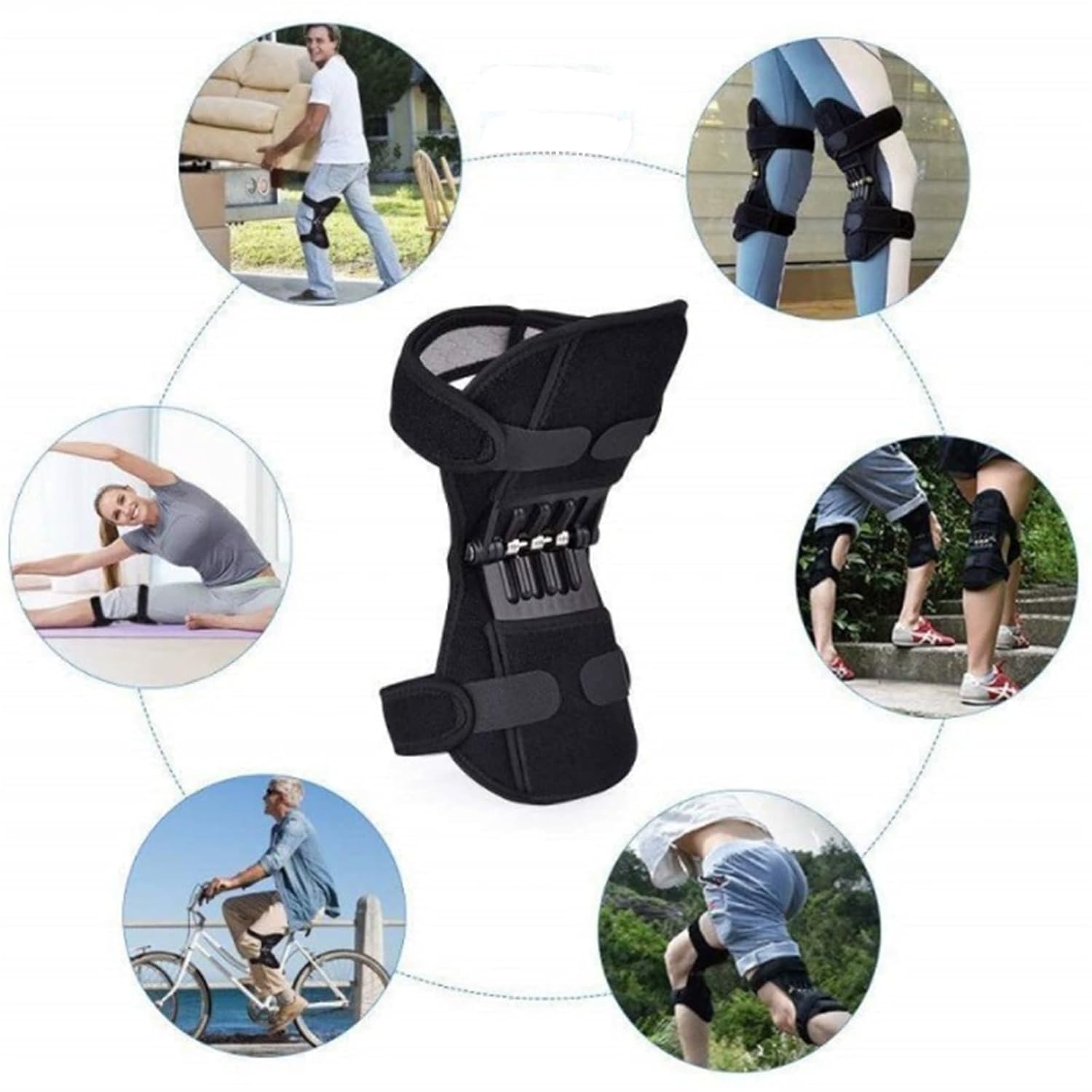 Power Knee Braces (2 Pack): 4-Spring Joint Support view 6