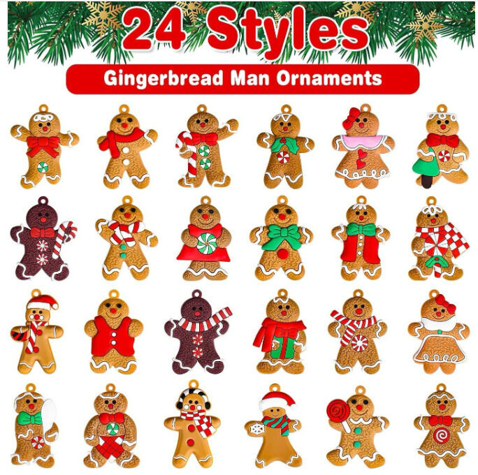 12pcs Christmas Ornaments Cute Snowman Xmas Tree Decorations Santa Claus view 7