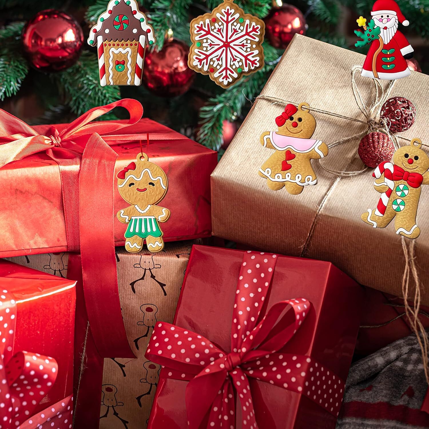24pcs Christmas Ornaments Cute Snowman Xmas Tree Decorations Santa Claus view 5