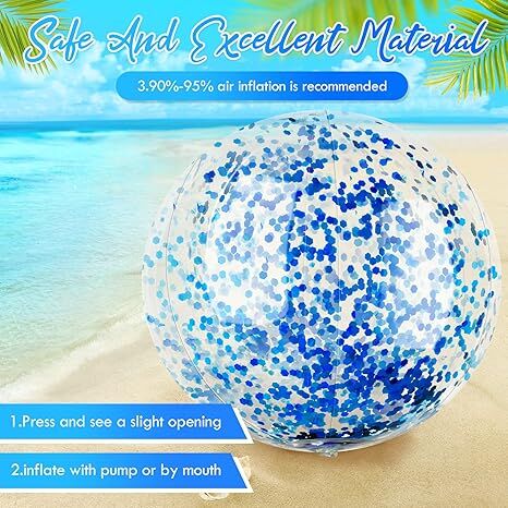 Christmas 10 Pcs Inflateable Sequin Glitter Beach Balls view 2