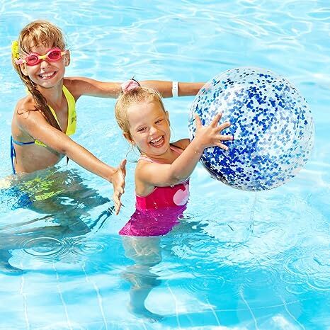 Christmas 10 Pcs Inflateable Sequin Glitter Beach Balls view 3