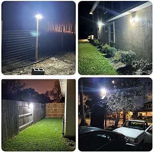Solar Motion Sensor Outdoor Lights (2-Pack) with 288 LEDs & 2800LM: 270° Wide view 2
