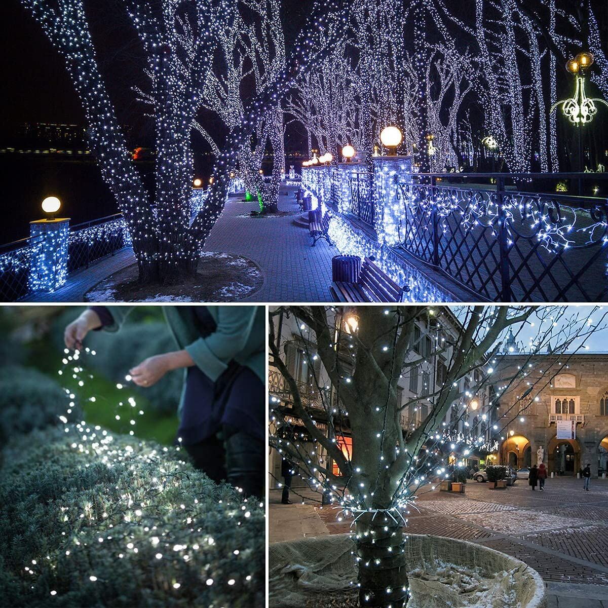 300 LED Cool White Fairy String Lights view 3