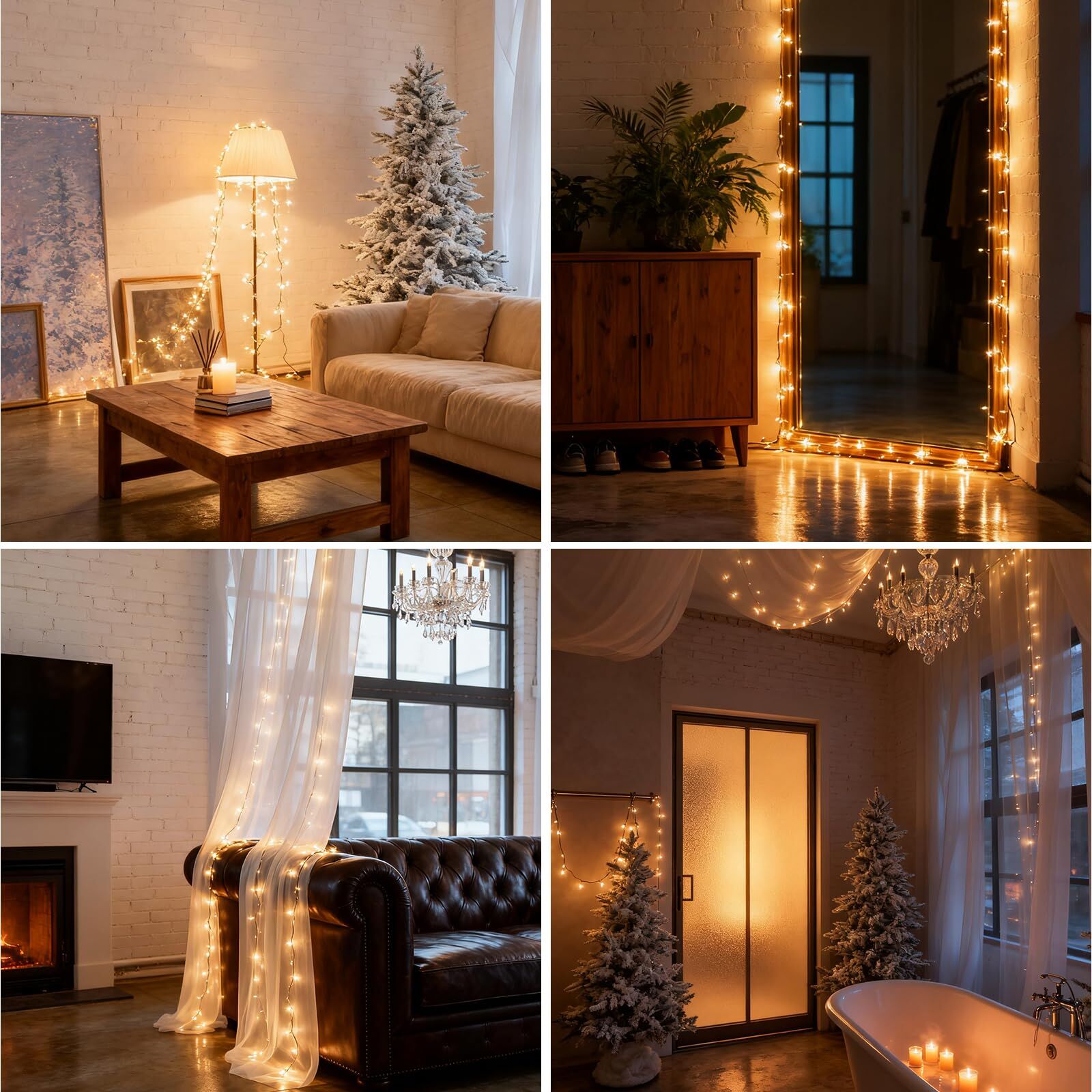 300 LED Warm White Fairy String Lights view 8