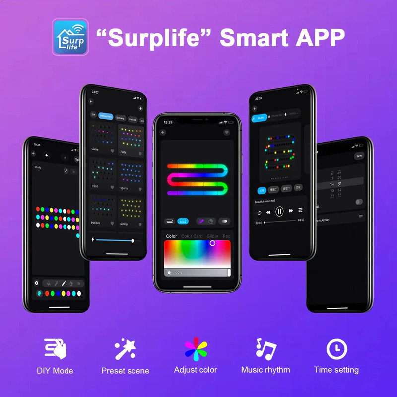 Bluetooth Colorful G40 Led Bulb String Lights view 6