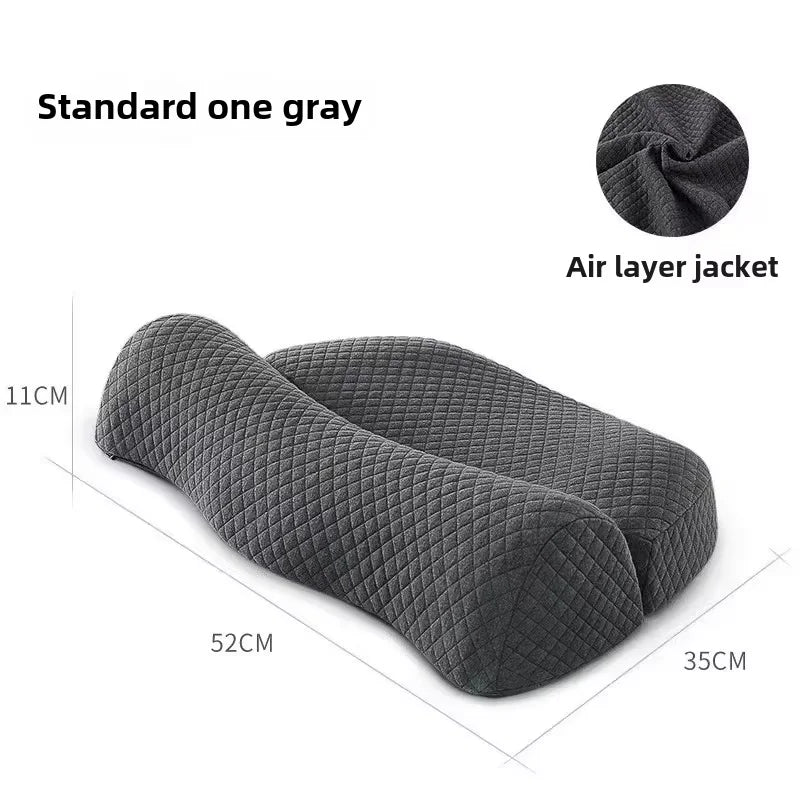 Ergonomic Memory Foam Cervical Pillow Orthopedic Contour Grey view 7