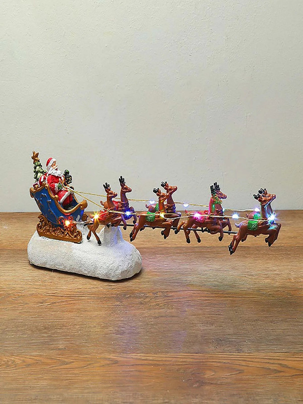 Light-Up Christmas Village House Decoration Set view 7
