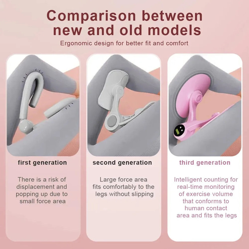 Smart Counting Pelvic Floor Thigh Trainer Recovery Pink view 4