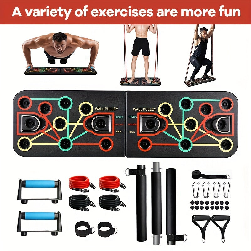 Push-Up Board Set with Resistance Bands view 4