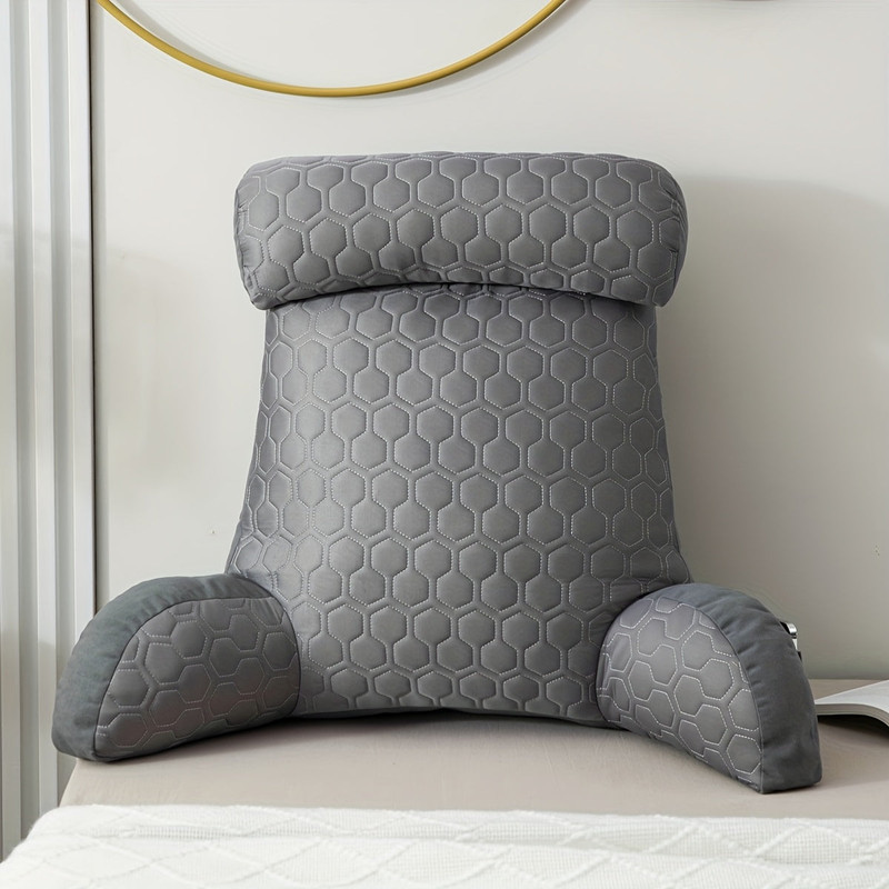 Cool Latex Reading Pillow with Armrests & Pockets
