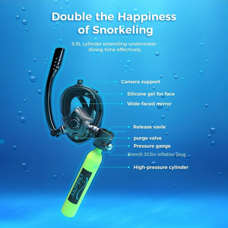 Diving Set with 0.5L Tank and Camera Mount view 4