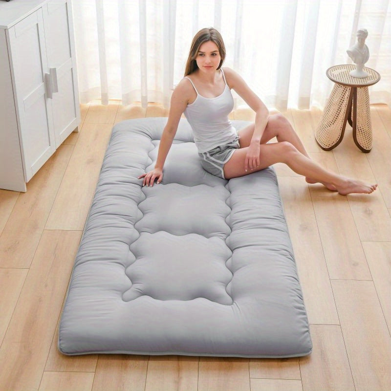 Foldable Tatami Floor Futon Mattress Pad Grey view 3