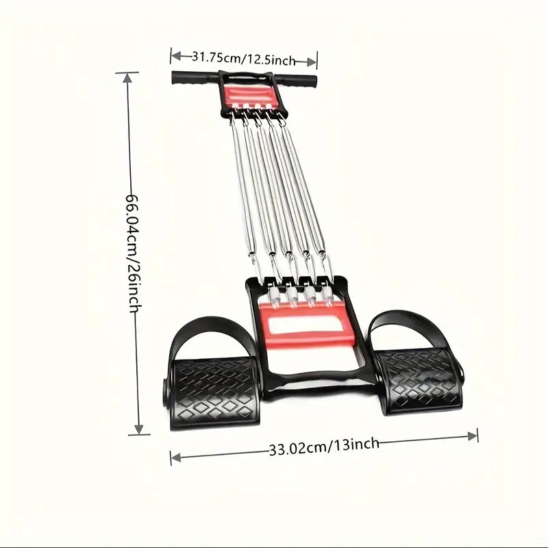 1Pc Multifunctional Spring Pedal Puller Fitness Tensioner(Black) view 5