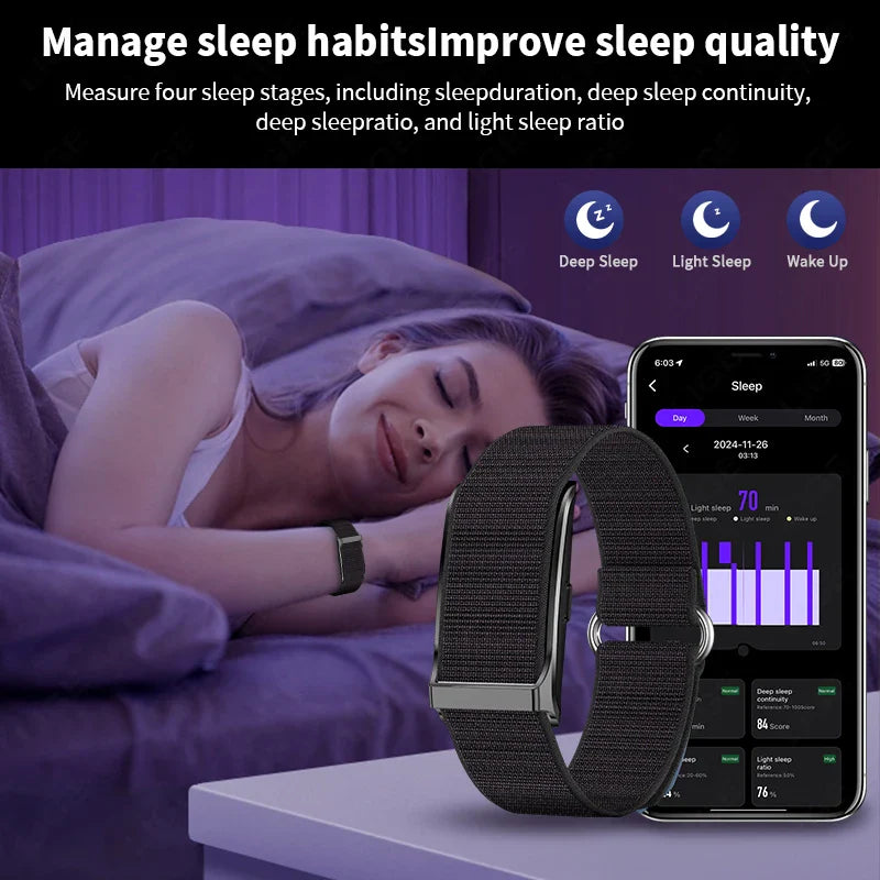Smart Fitness Bracelet with 24H Heart Rate Black view 6