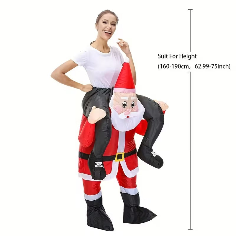 Riding Santa Inflatable Christmas Costume view 4
