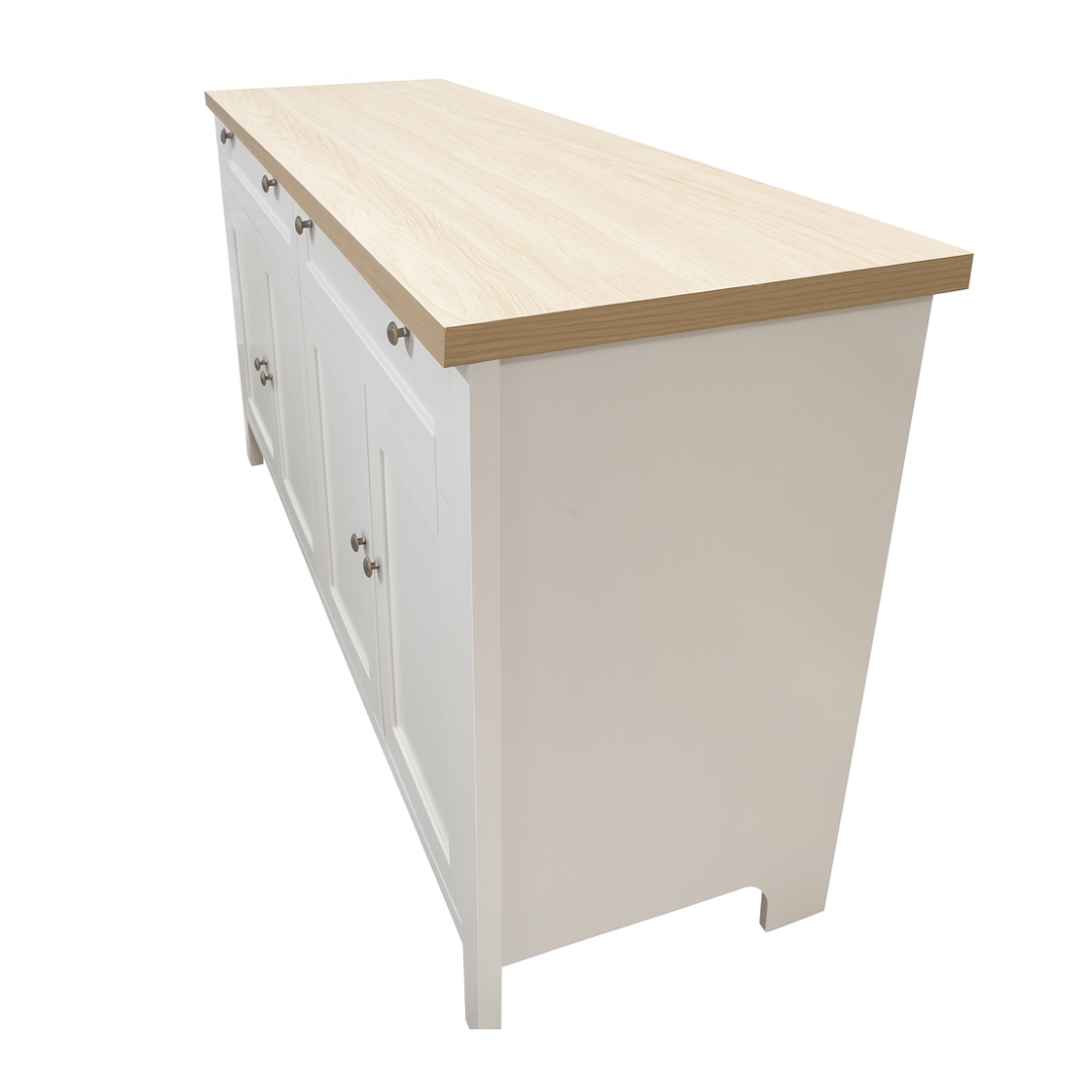 Noosa Buffet Sideboard White and Oak 4 Doors and 2 Drawers view 5