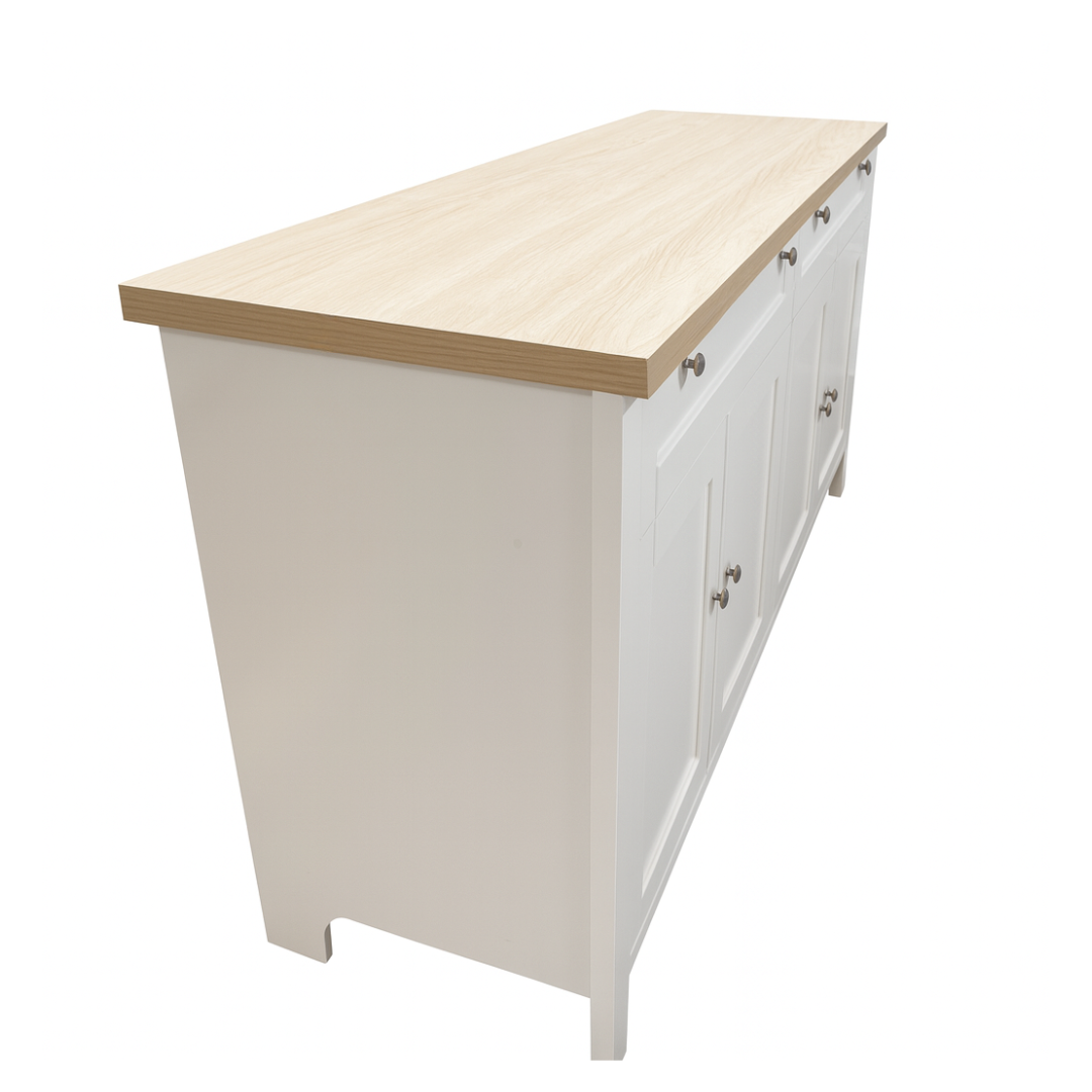 Noosa Buffet Sideboard White and Oak 4 Doors and 2 Drawers view 6