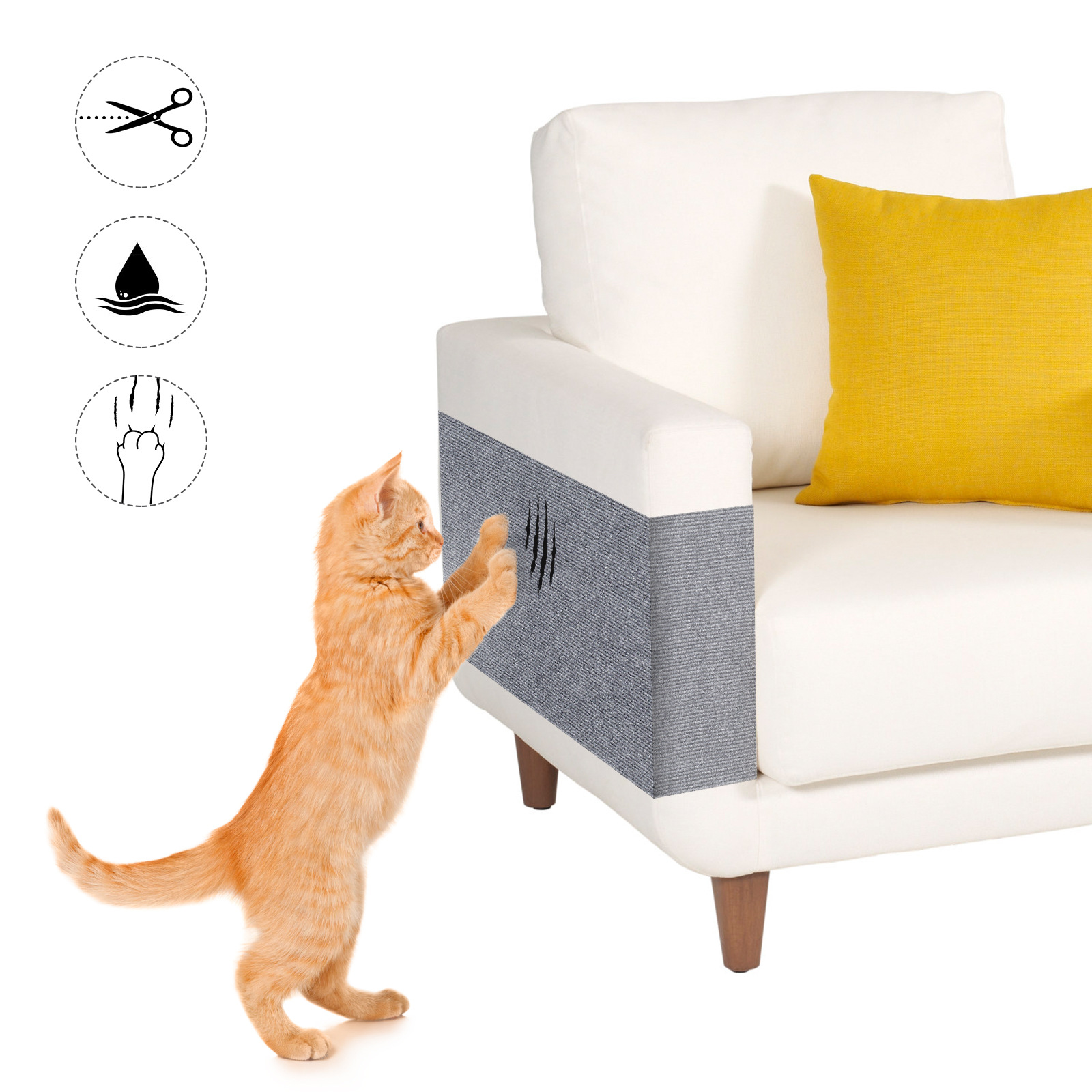Beige Cat Scratcher - Durable Cardboard Scratching Pad for Cats view 2