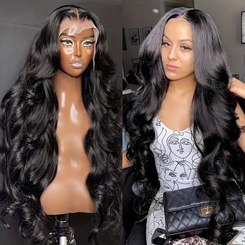 28-Inch Black Wig - Long Straight Synthetic Hair Wig for Daily Wear & Cosplay view 5