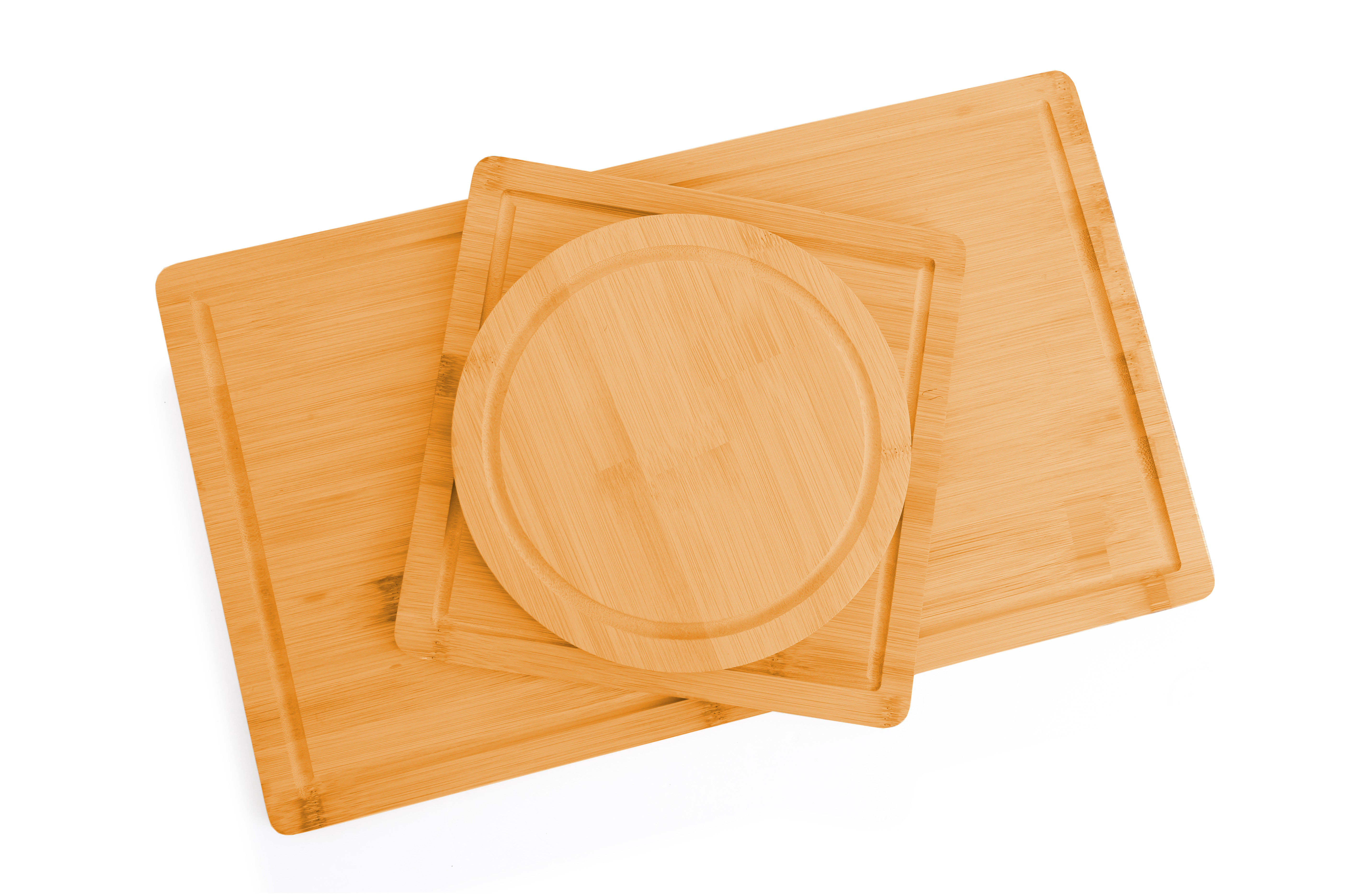 3 Pieces Bamboo Cutting Board with Juice Groove and Mobile Holder included for view 9