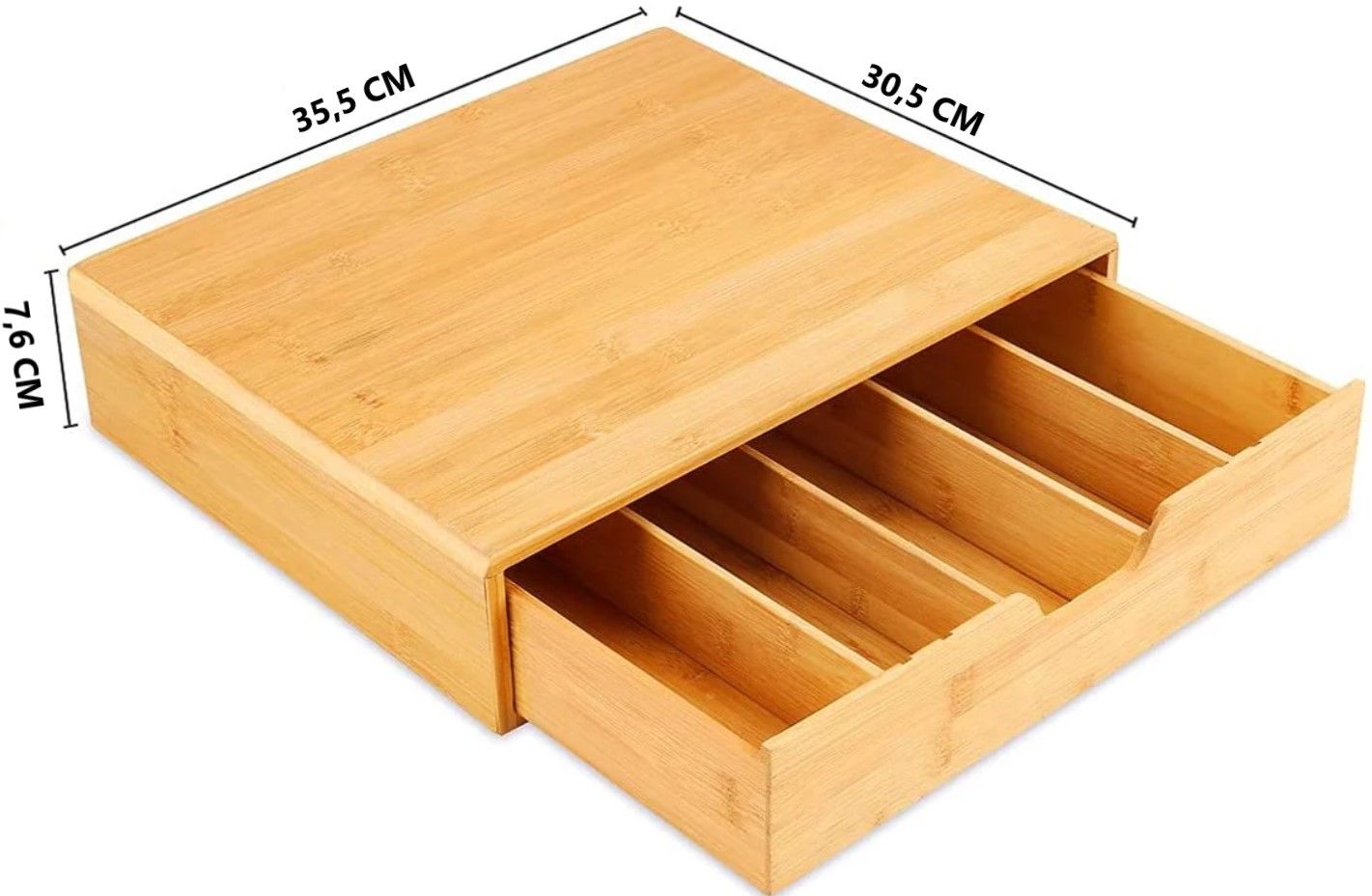 Bamboo K-Cup Coffee Pod Holder Storage Organizer for Kitchen, Jewelry and Cosmetic view 8