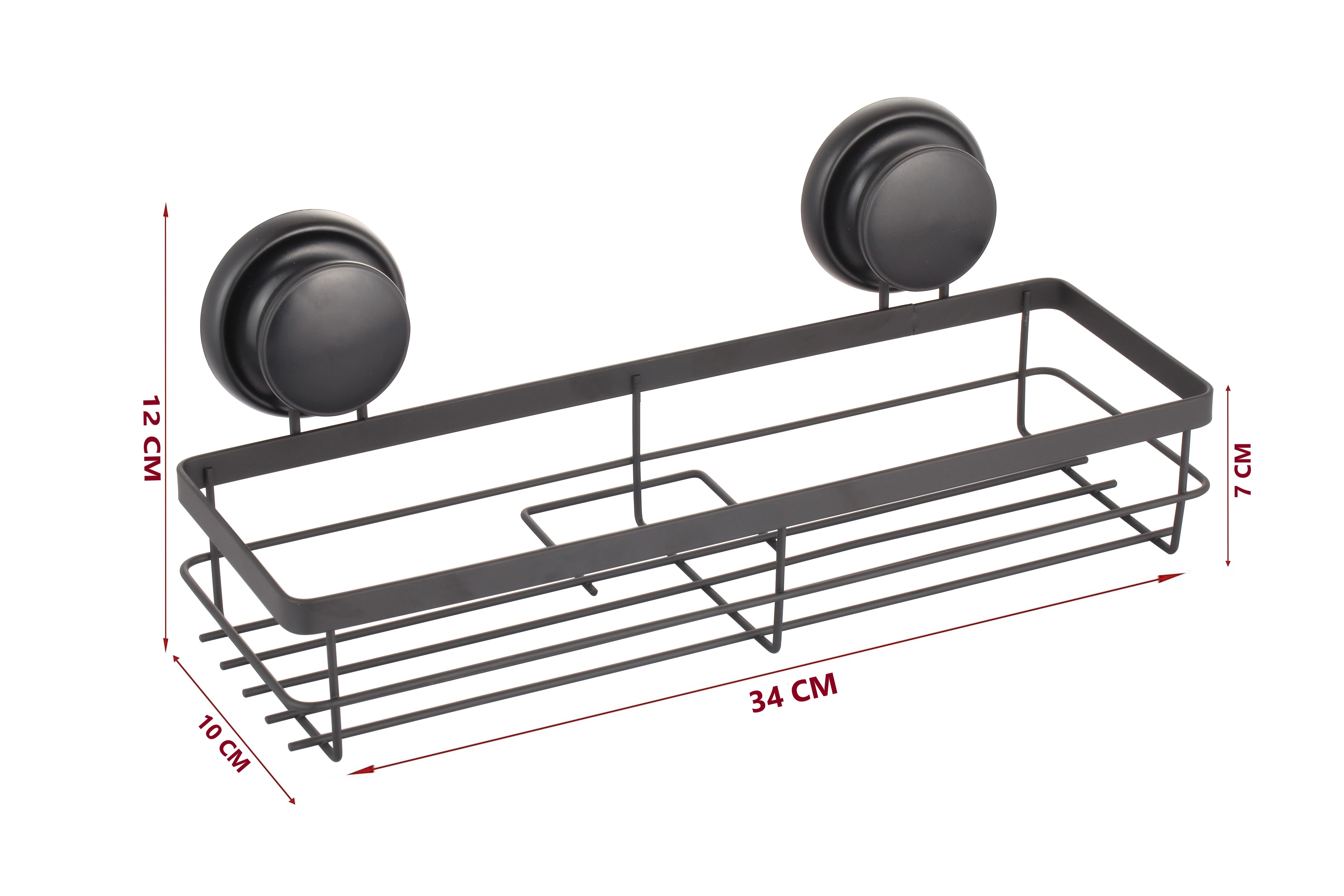 2 Pack Rectangular Corner Shower Caddy Shelf Basket Rack with Premium Vacuum view 7