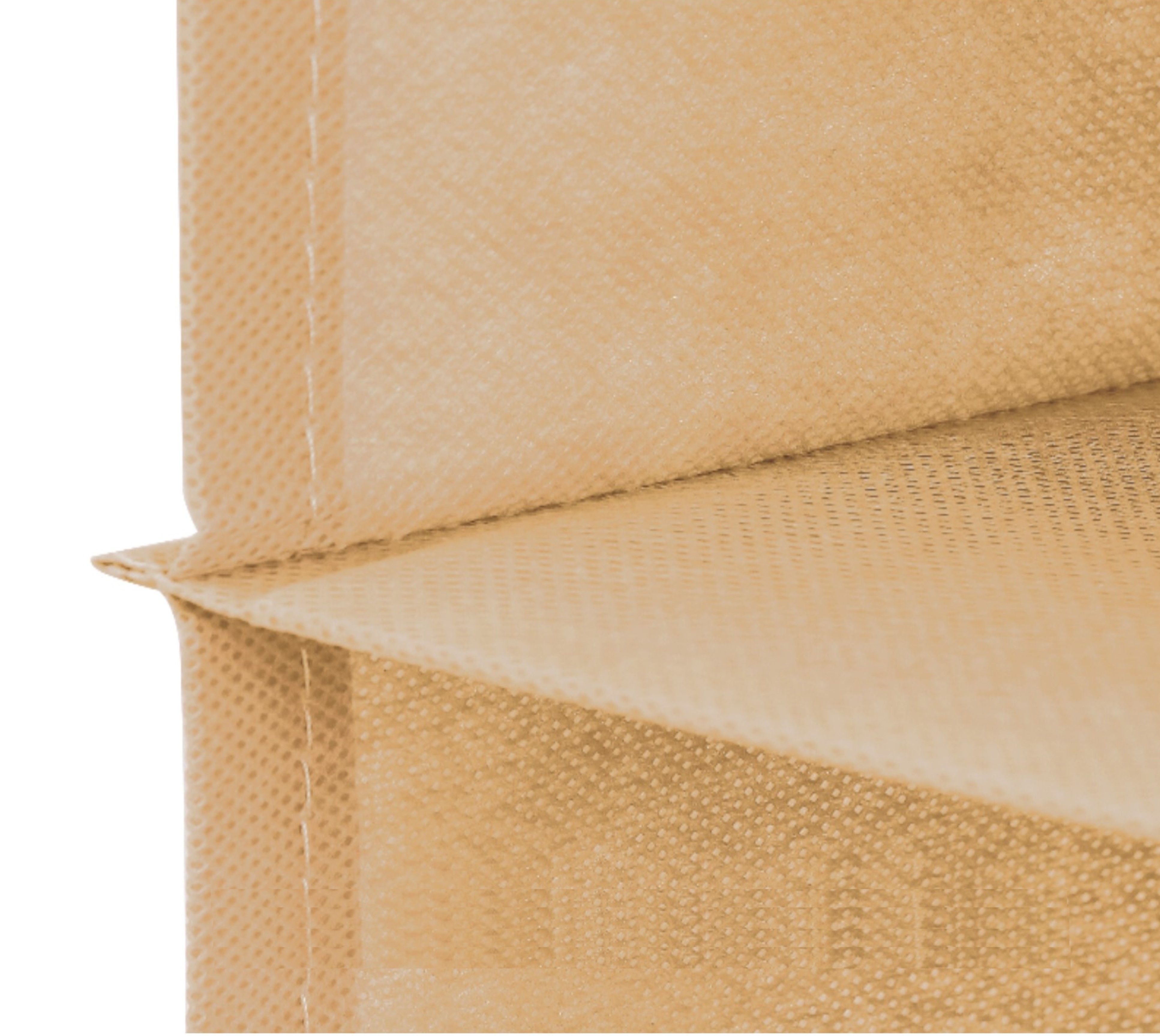 3 Pack 5-Tier Shelf Hanging Closet Organizer and Storage for Clothes (Beige) view 6