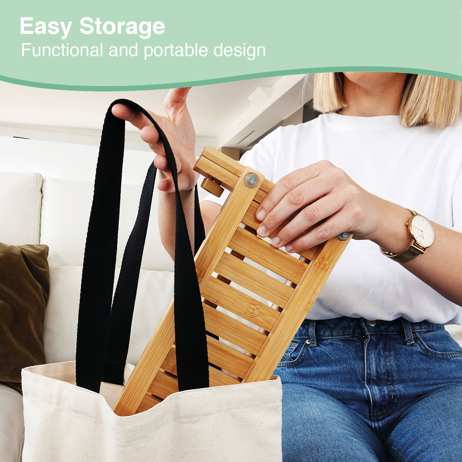 CARLA HOME Portable Bamboo Baby Bottle Drying Rack view 8