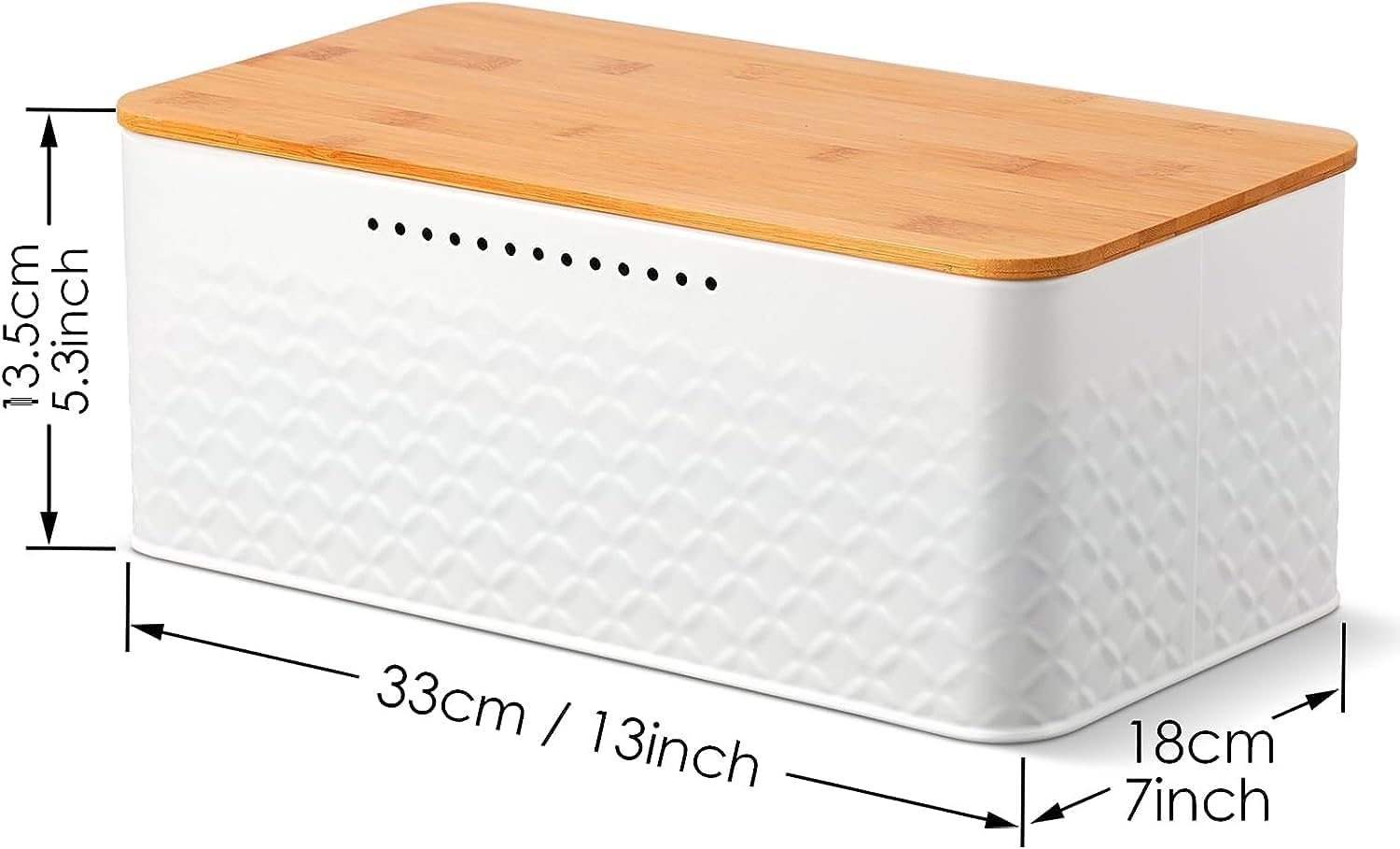 Bread Bin with Bamboo Lid used as Chopping Board for Kitchen Countertop view 8