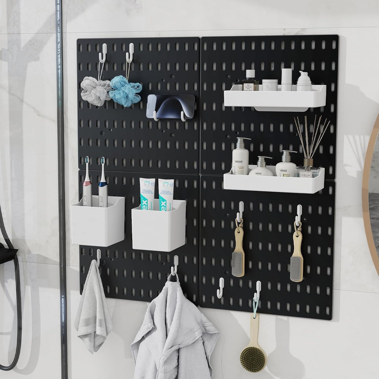 Pegboard Combination Kit with 4 Pegboards and 18 Accessories Modular Hanging view 5