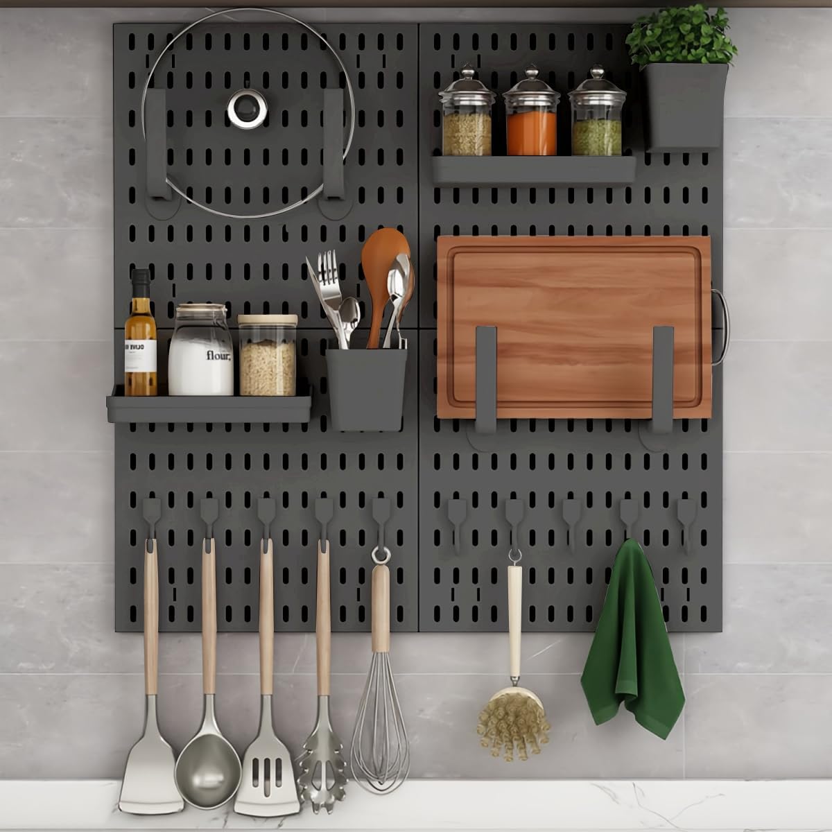 Pegboard Combination Kit with 4 Pegboards and 18 Accessories Modular Hanging view 6