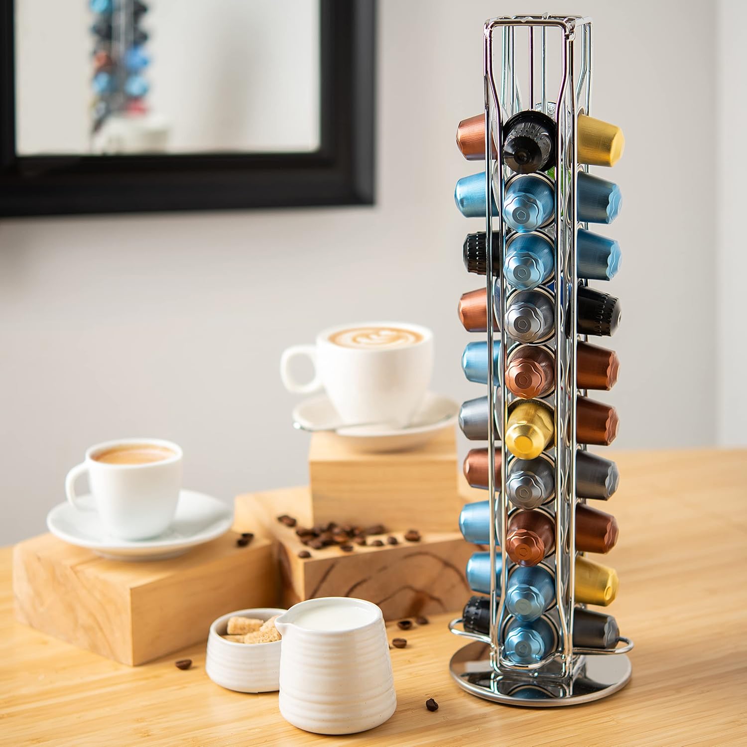 Coffee Pods Holder Storage Compatible with 40 Nespresso Pods view 2