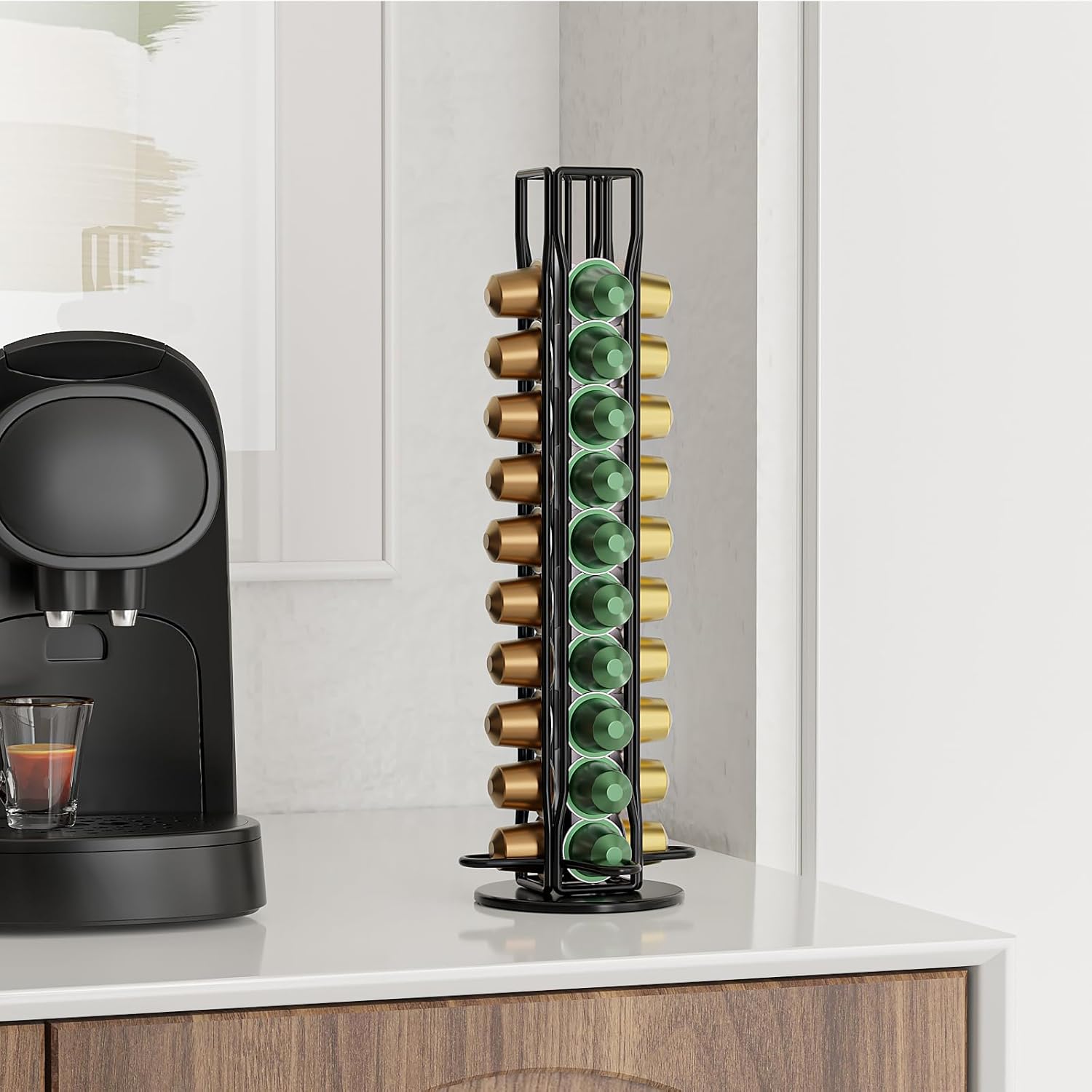 Coffee Pods Holder Storage Compatible with 40 Nespresso Pods view 2