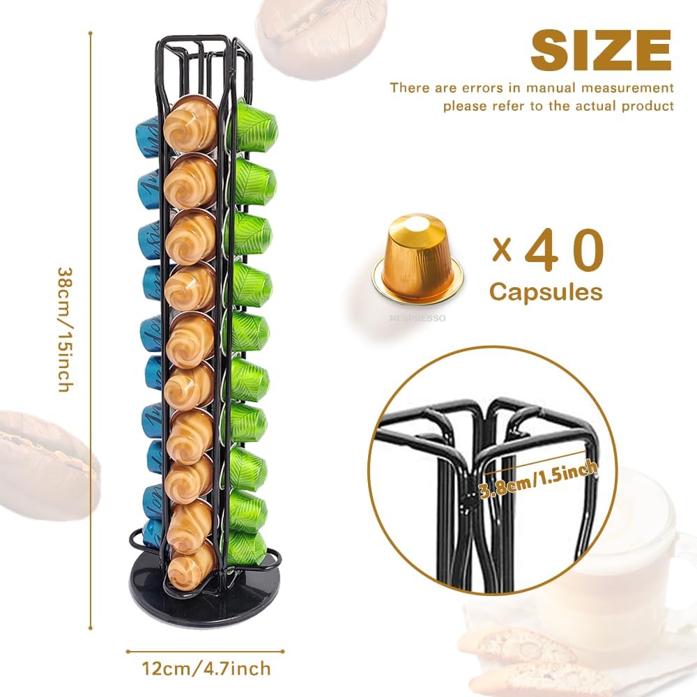 Coffee Pods Holder Storage Compatible with 40 Nespresso Pods view 7