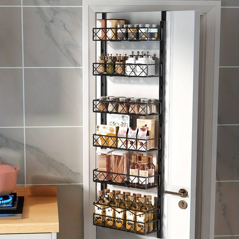 6 Tier Adjustable Baskets Over Door Pantry Organiser for Home Kitchen view 2