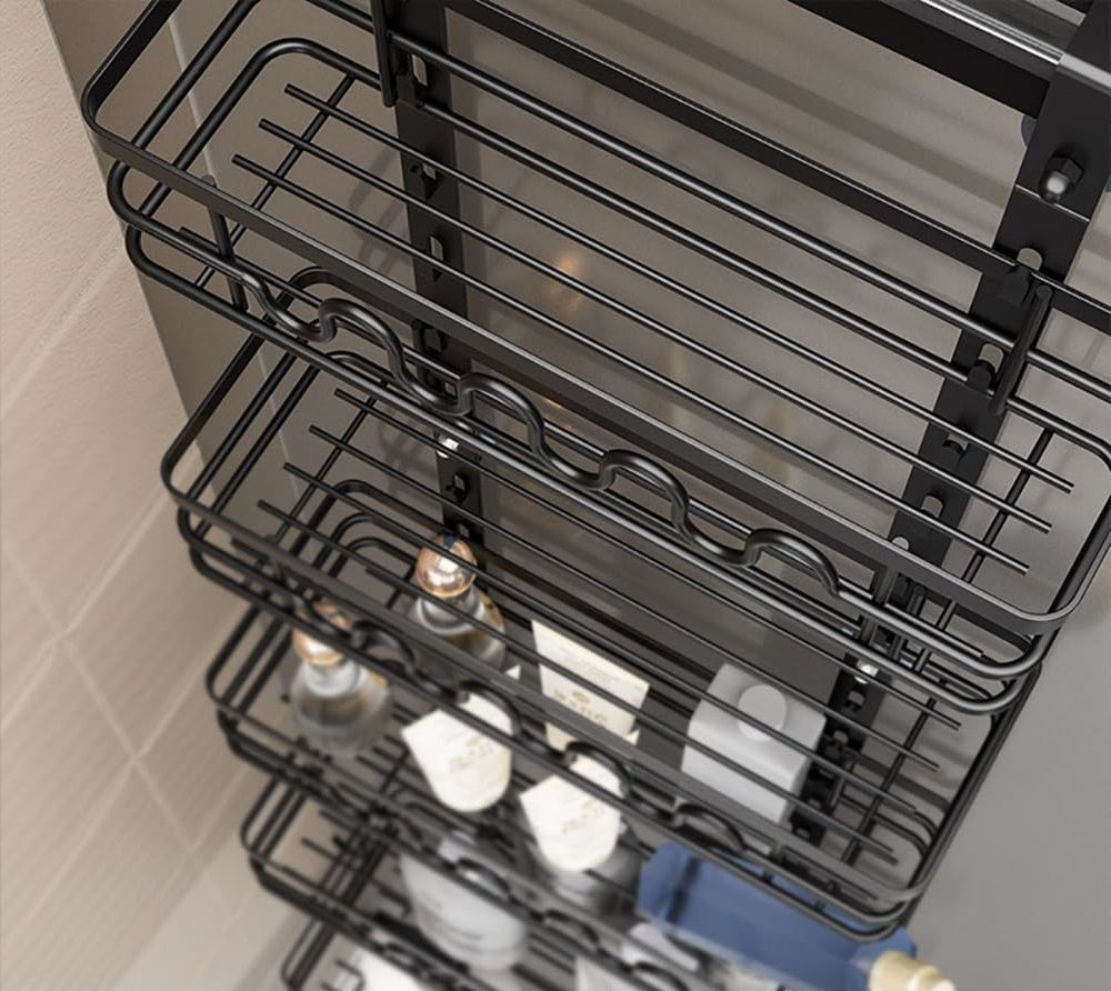 4 Tier Adjustable Baskets Over Door Pantry Organiser for Home Kitchen view 7