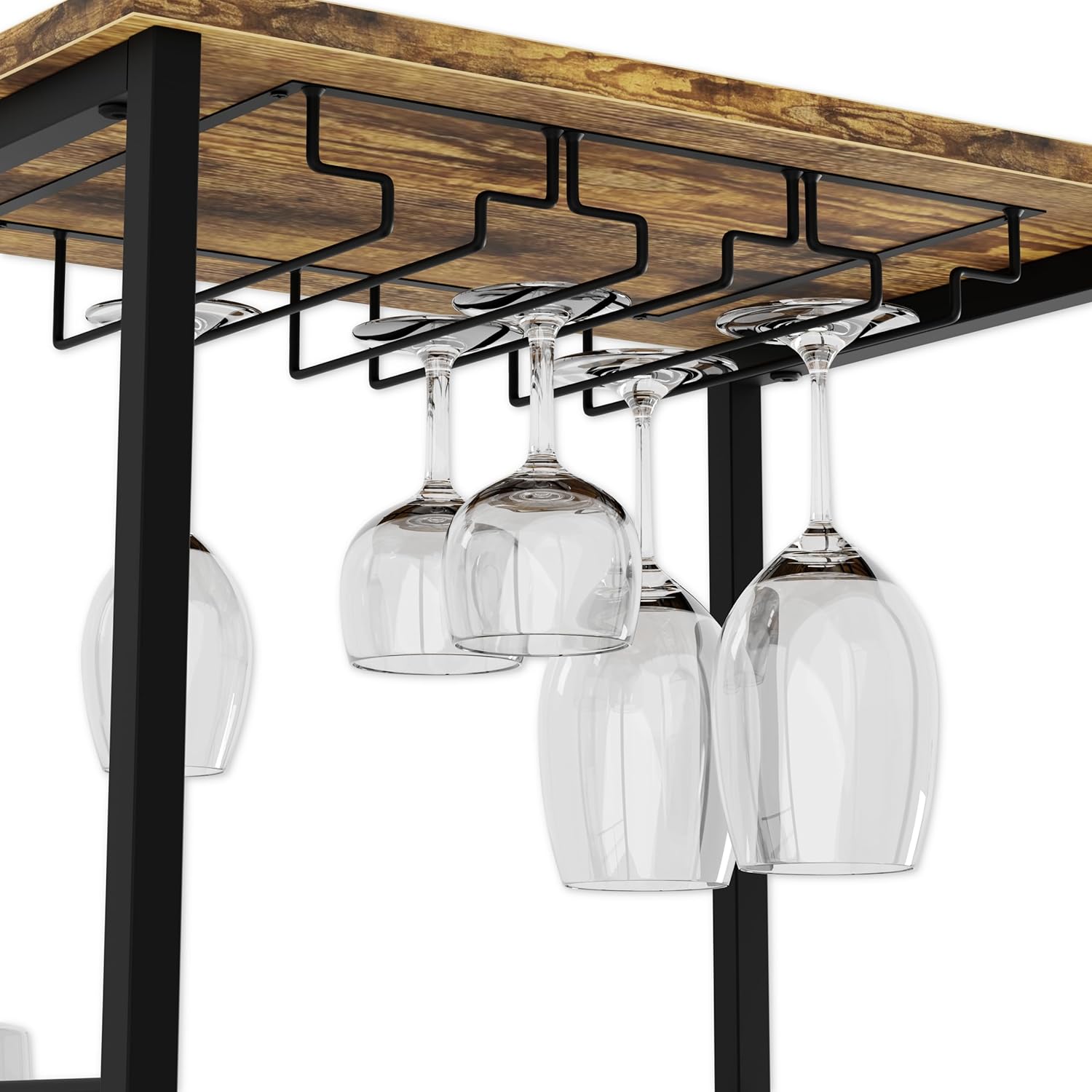 CARLA HOME Freestanding Wine Rack for 20 Bottles with Wood Countertop and view 7