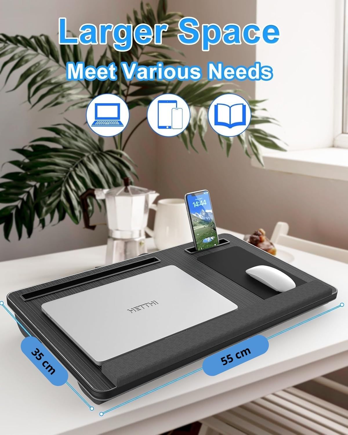 CARLA HOME Oversized Portable Lap Desk with Cushion view 2