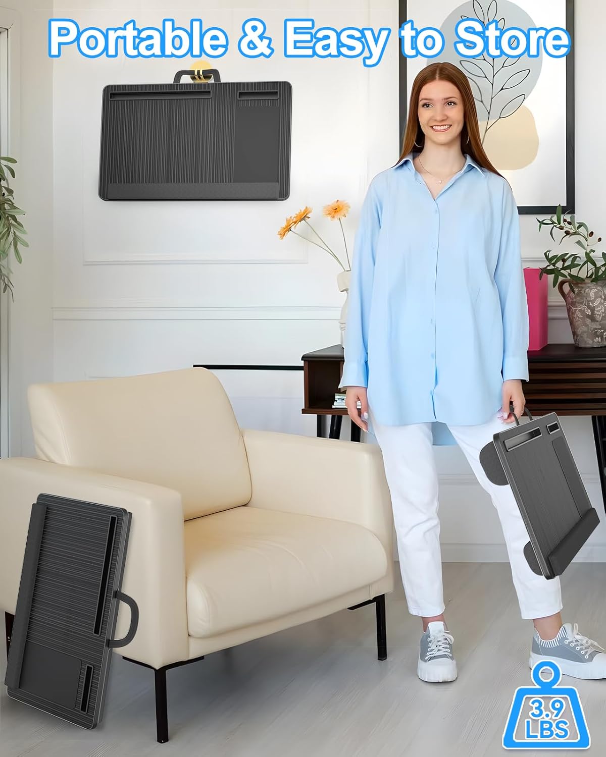 CARLA HOME Oversized Portable Lap Desk with Cushion view 5