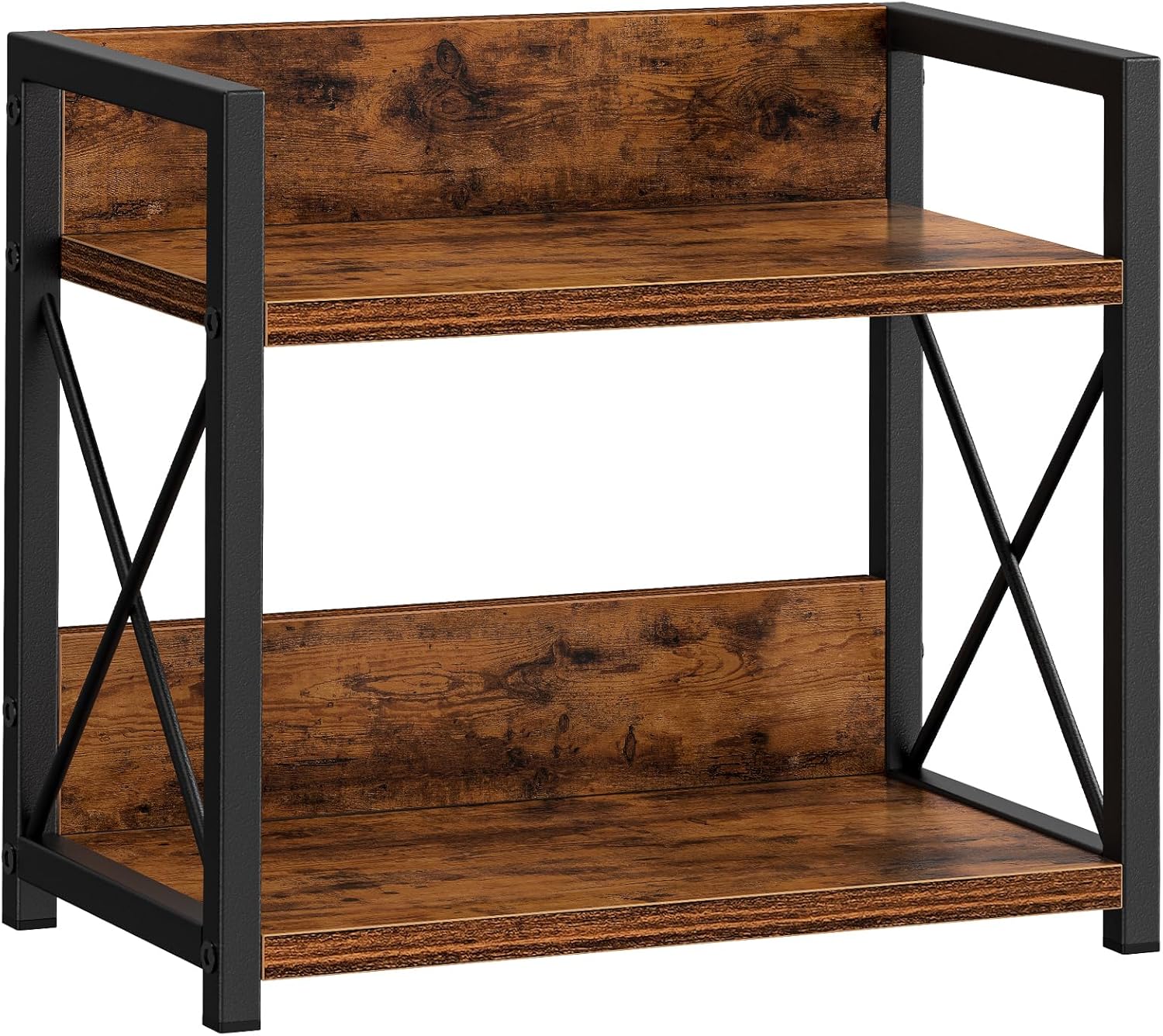 CARLA HOME 2-Tier Countertop Shelf Organizer Rustic Wood Kitchen Spice Rack — image 1