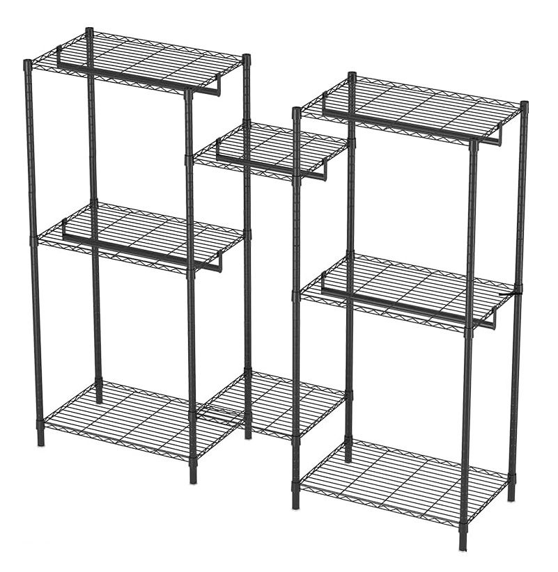 CARLA HOME Heavy Duty Clothing Garment Rack Organizer with Hanging Rods & view 10