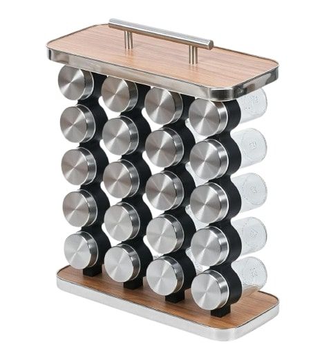 CARLA HOME 20-Jar Spice Rack Organizer Storage for Kitchen Countertop or Cabinet — image 1