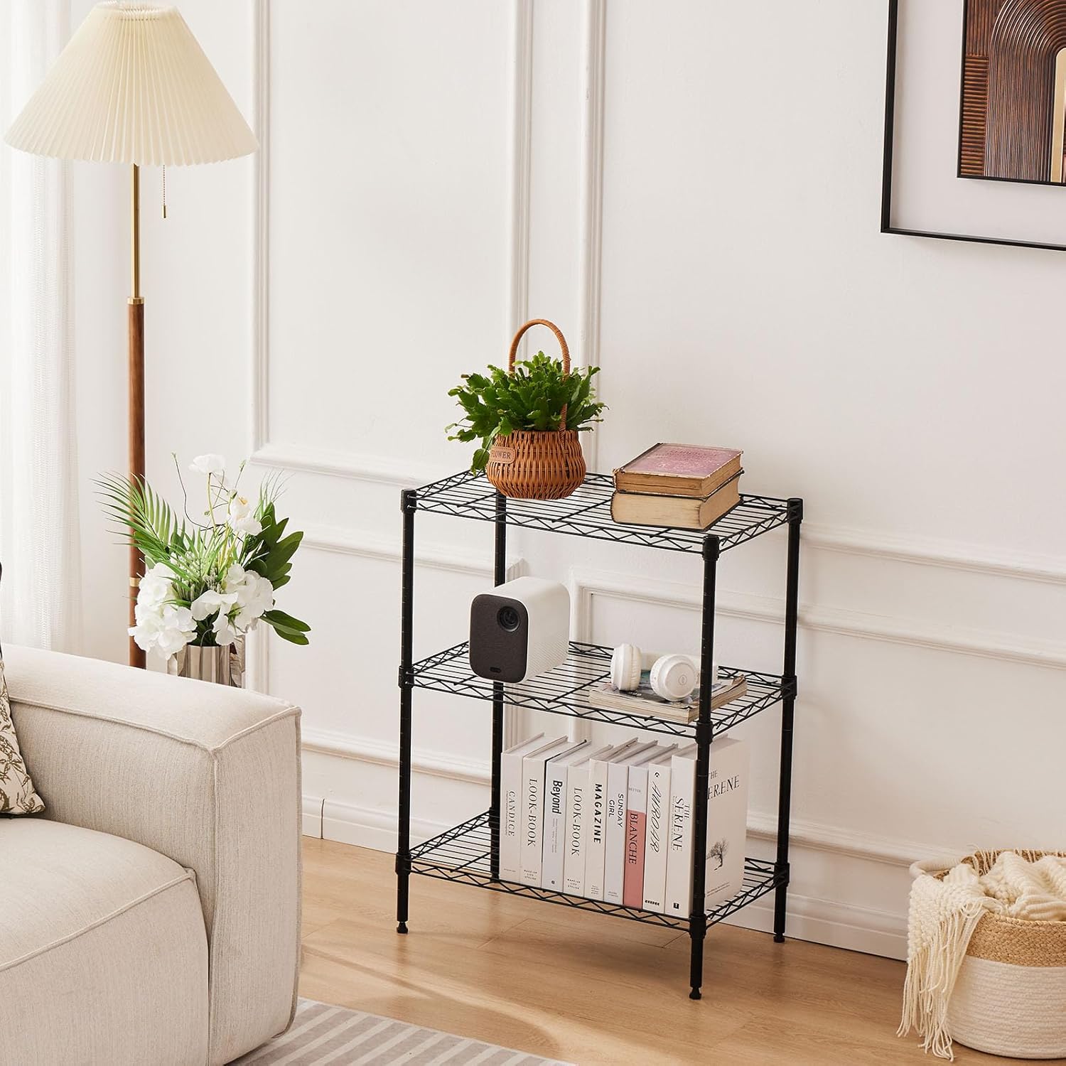 CARLA HOME 3-Tier Adjustable Metal Storage Shelves Wire Rack Organizer for Kitchen view 2