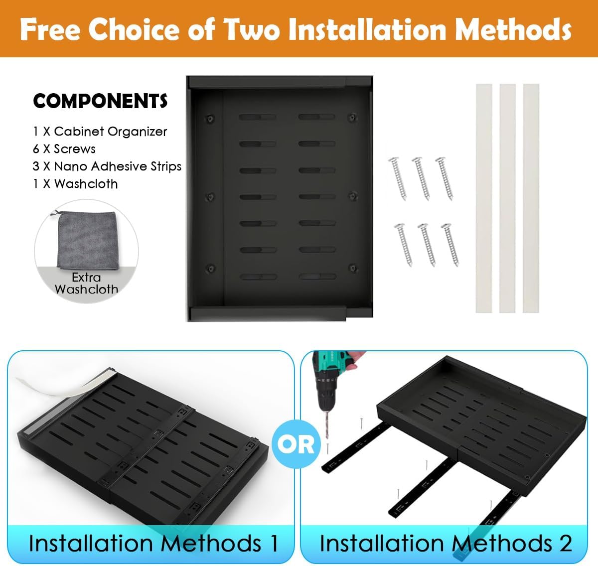 CARLA HOME 2 Pack Pull Out Cabinet Organizer Expandable for Cabinets with view 8