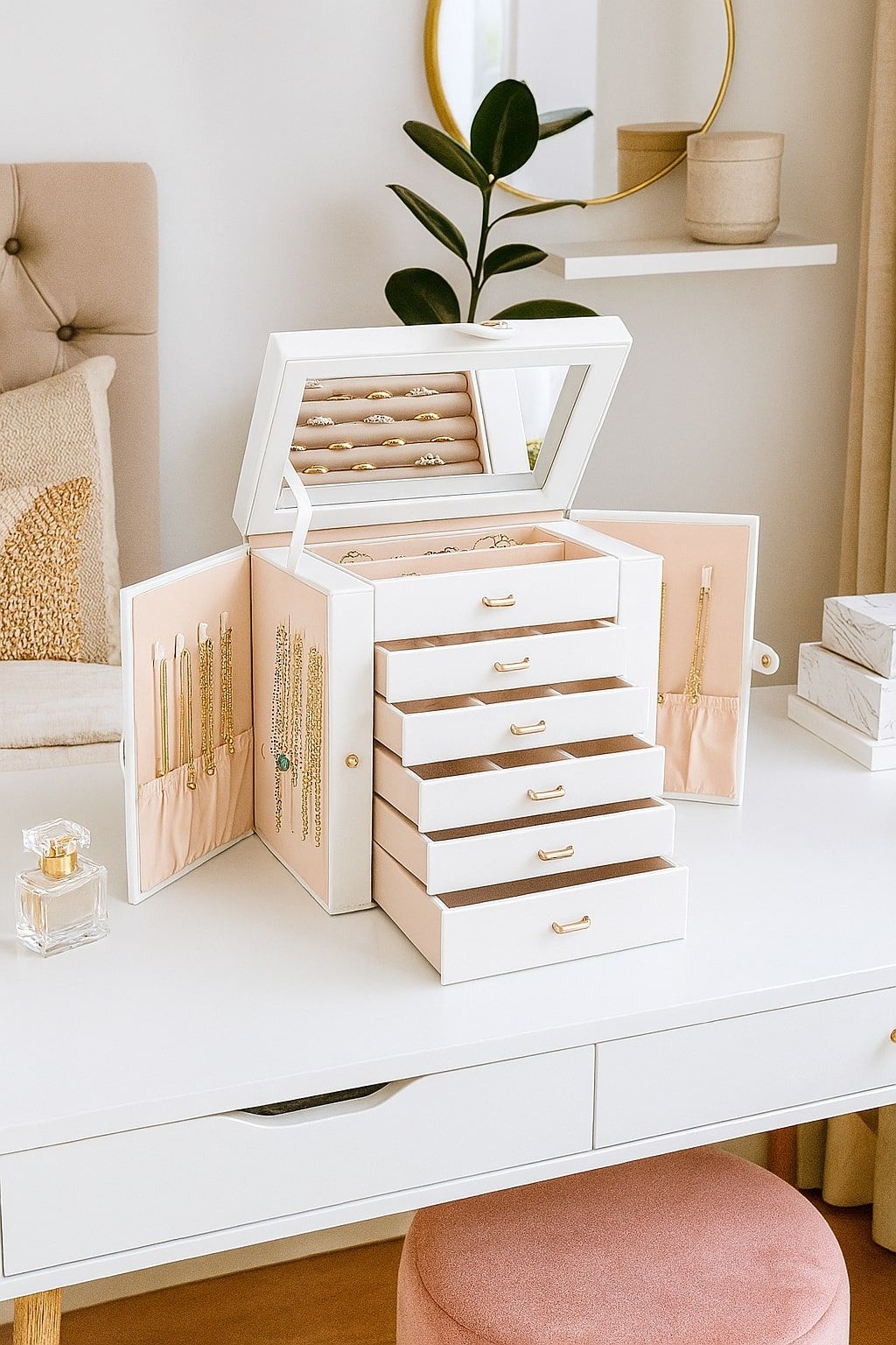 CARLA HOME 6-Layer Large Jewelry Box for Women withDrawers view 2