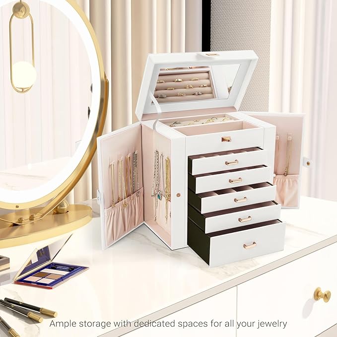 CARLA HOME 6-Layer Large Jewelry Box for Women withDrawers view 4