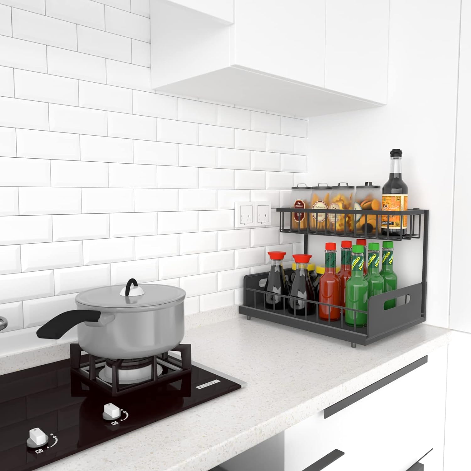 CARLA HOME 2 Pack Under Sink Organiser with Sliding Drawers for Kitchen & Bathroom view 10