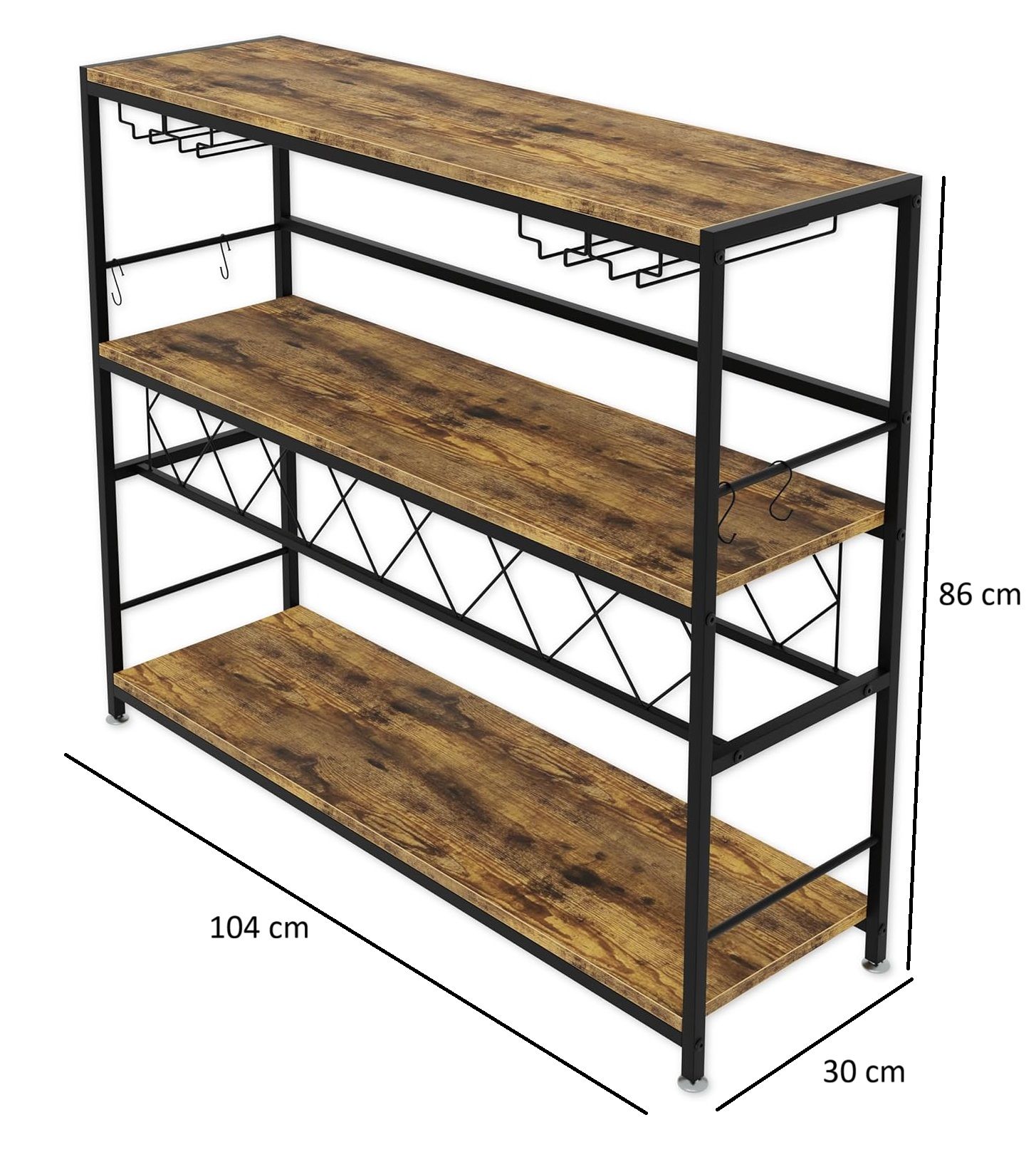 CARLA HOME Large Wine Rack with Glass Holder view 9