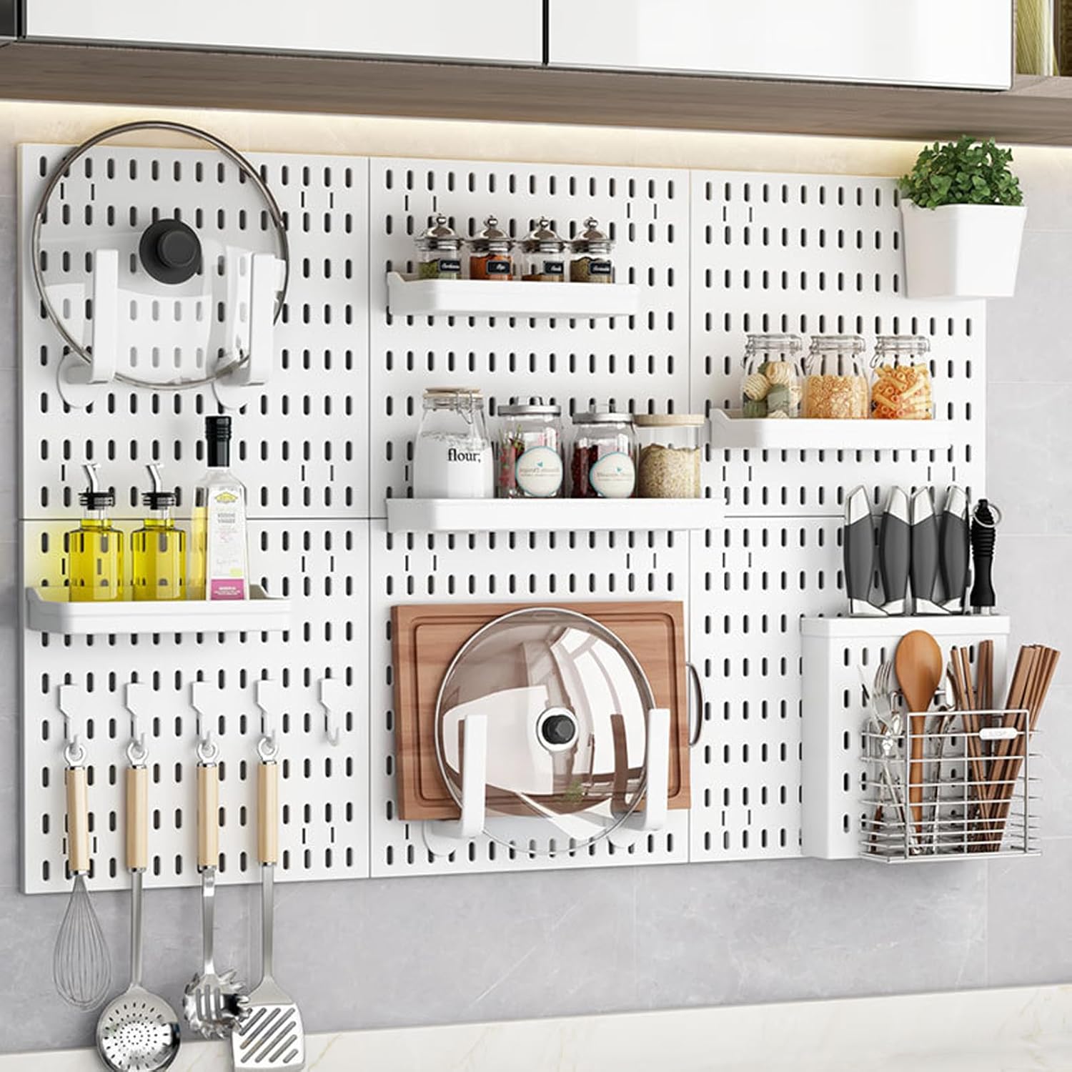 CARLA HOME Pegboard Wall Organizer Kit with 6 Modular Pegboards & 21 view 3