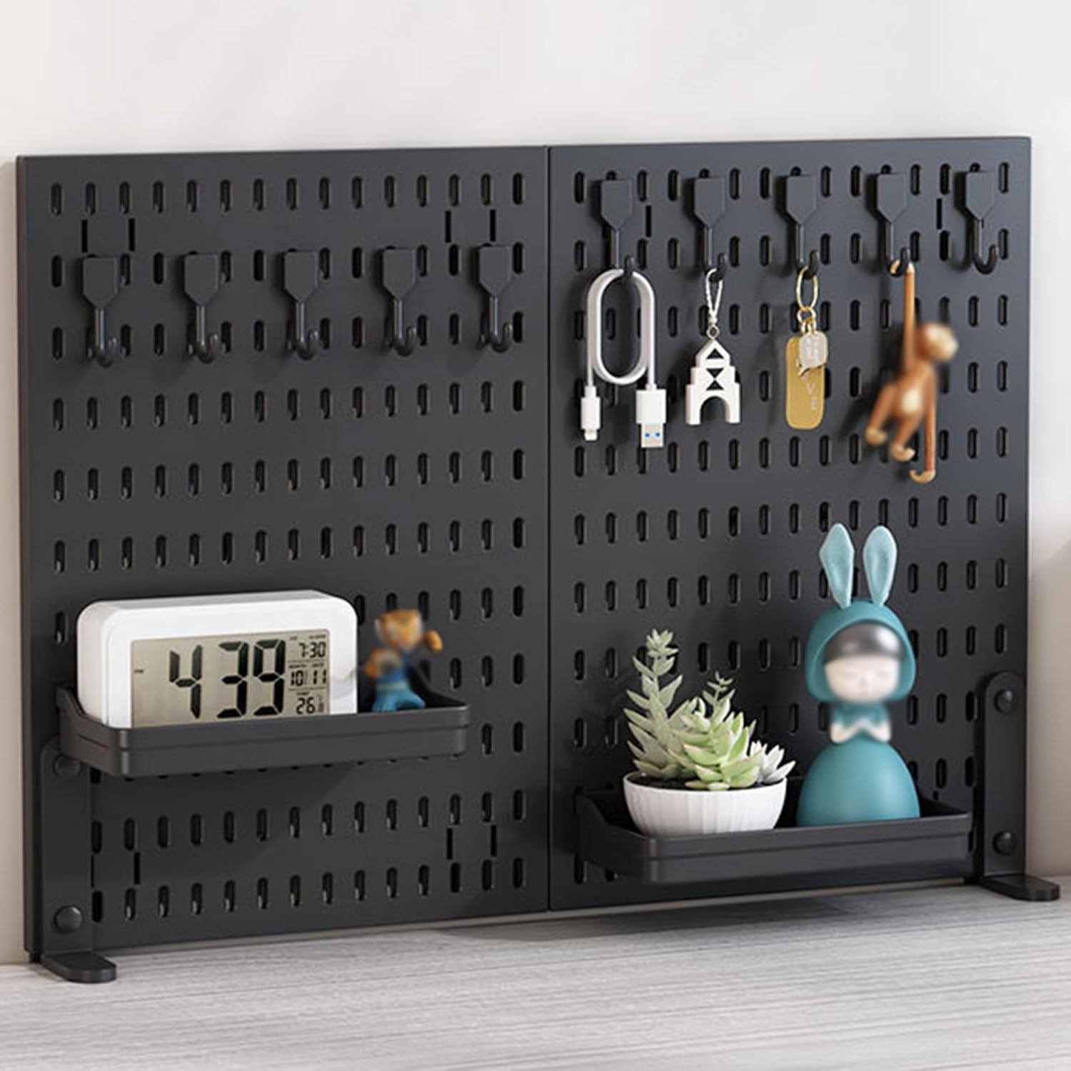 CARLA HOME 2 Pack Desk Pegboard Organizer Kit with Hooks
